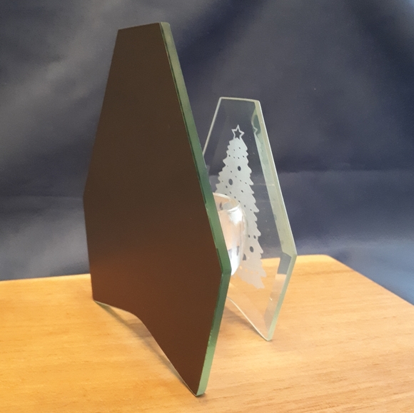 NEW Candle Holder Glass Mirror - Christmss Tree - Picture 7 of 10